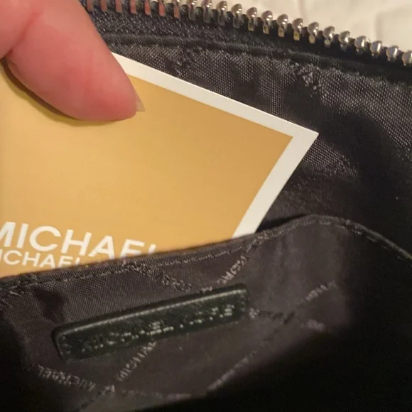 New Michael Kors Crossbody Black Silver accents - Picture 2 of 8